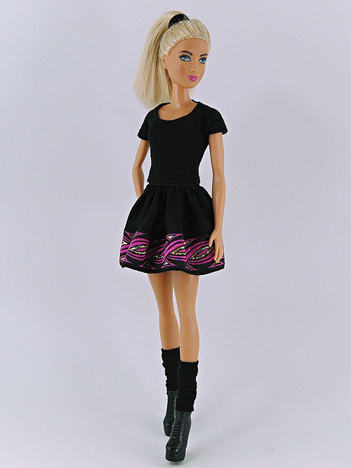Barbie - Fialovočerná sukně — foto 1