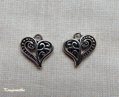 Přívěšek srdíčko 15x14mm 1kus