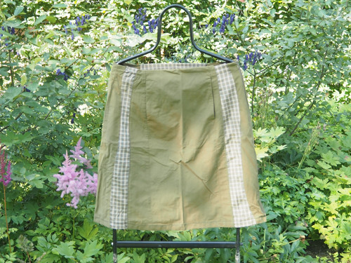 Sukně Káro A Khaki, Na Zip