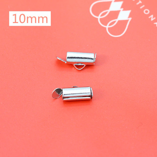 Koncovka trubička 10 mm stříbrná 2 ks