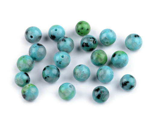 Minerálové korálky Kiwi stone 8mm (10ks)