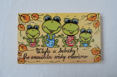 Cedule na plot-žabky — foto 1
