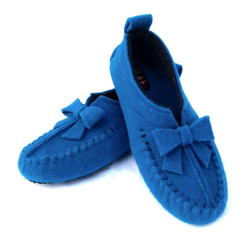 Mokasíny Comfy- Mašle Světle Modré