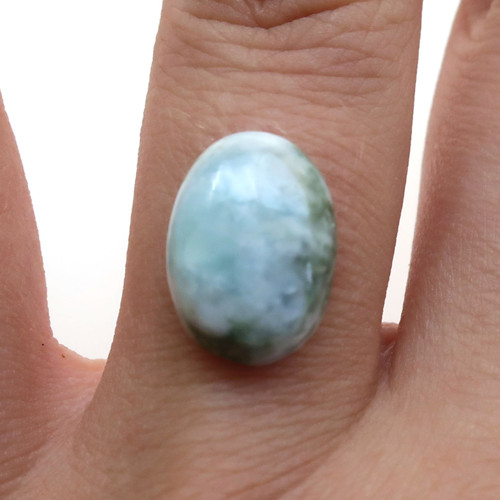 Kabošon larimar ovál 13,6mm — foto 1