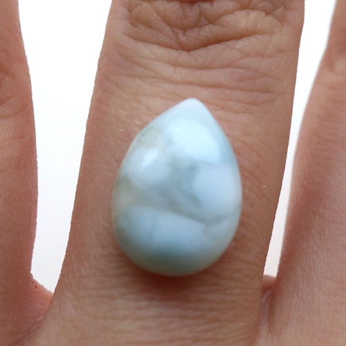 Kabošon larimar kapka 13,0mm — foto 1