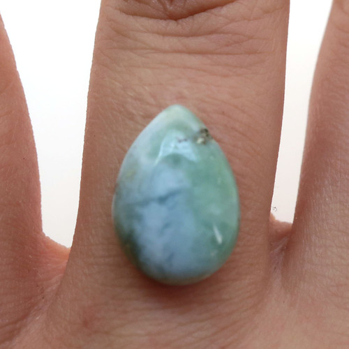 Kabošon larimar kapka 14,5mm — foto 1