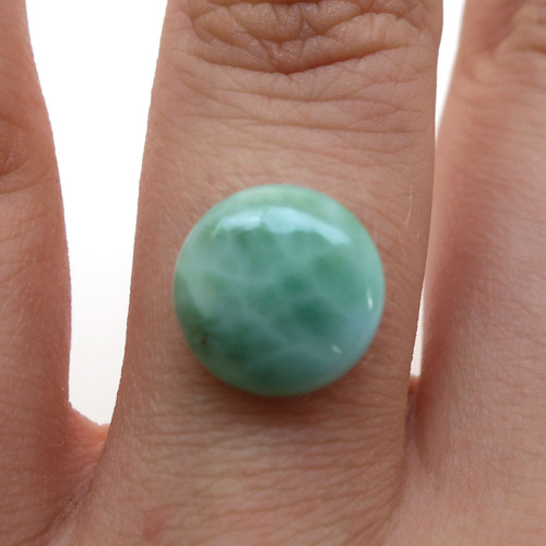 Kabošon larimar kruh 11,2mm — foto 1