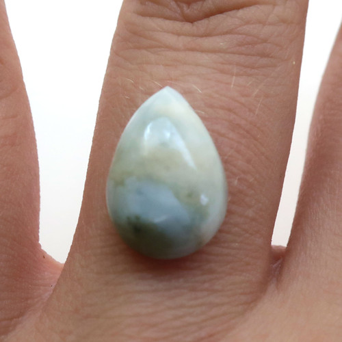 Kabošon larimar kapka 14,1mm — foto 1