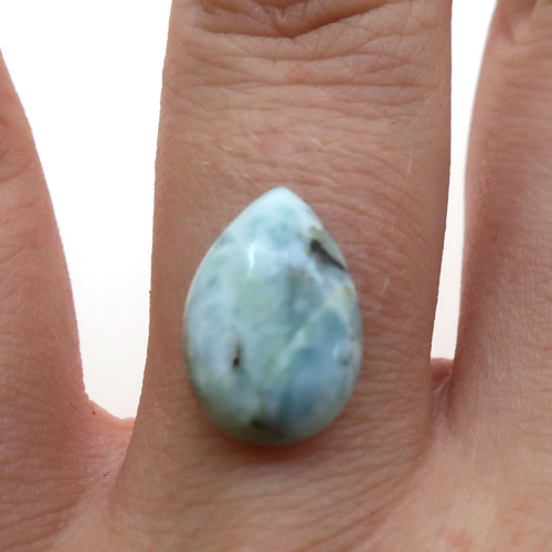 Kabošon larimar kapka 13,9mm — foto 1
