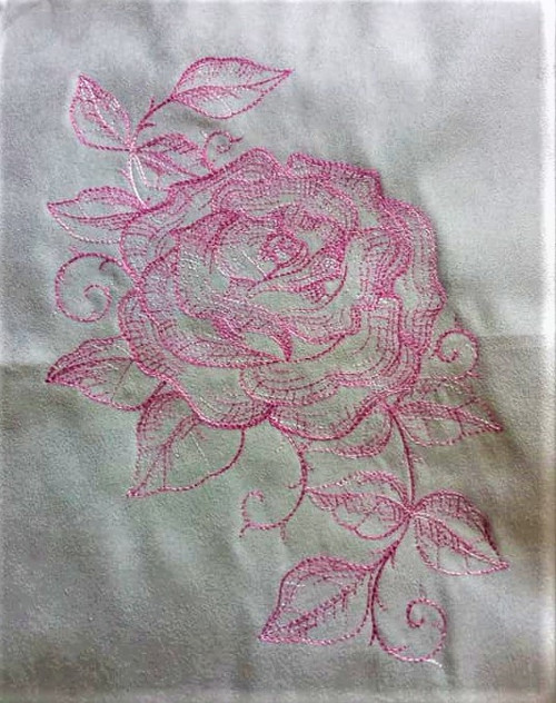 1226 - Růže - výšivka - panel 40 x 50 cm