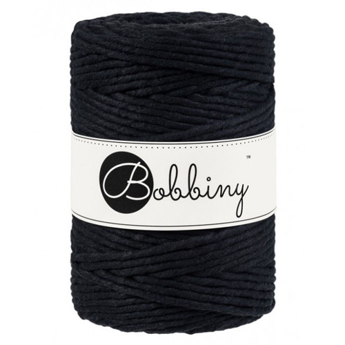 Bobbiny Macrame XXL 5mm - černá - 3m