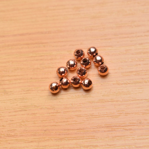 Kovové korálky - rose gold - 4mm