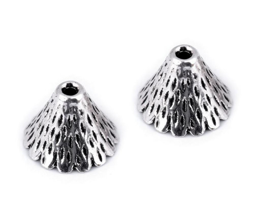 4ks Latina Koncovka Na Šňůrku / Kaplík 10x12mm,
