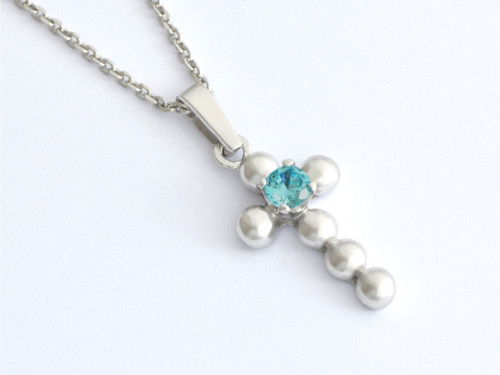 KŘÍŽ - SPINEL - azurová