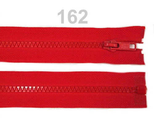 1ks 162 Poppy Red Kostěný Zip Šíře 5mm Délka 100 C