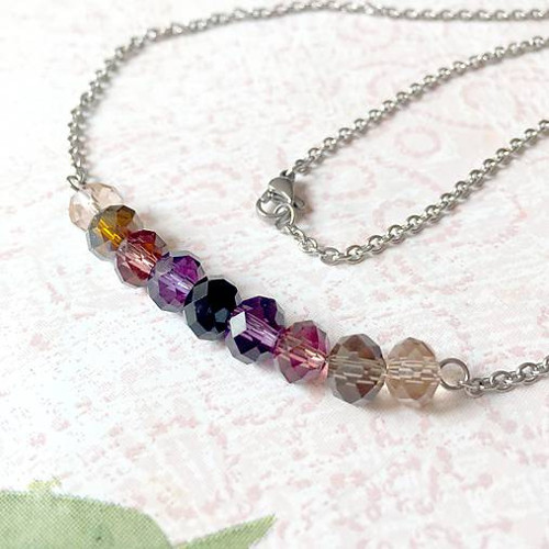 Náhrdelník Swarovski Rondelle (chirurgická ocel)