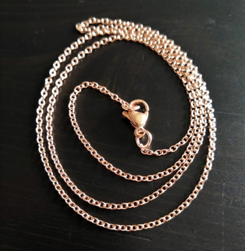 Rosegold*ocelový řetízek k přívěskům*jemný