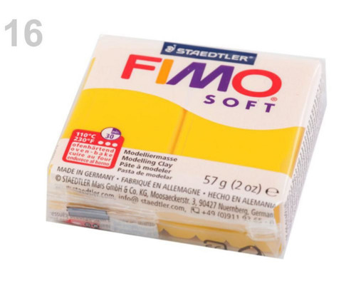 1ks Oranžová Stř. FIMO 57g Soft, Hmota A Pomůcky,