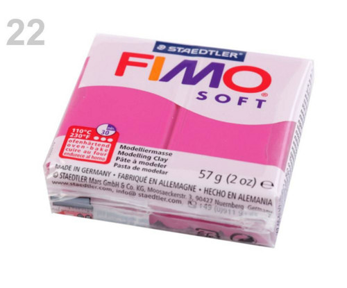 1ks Růžová FIMO 57g Soft, Hmota A Pomůcky,