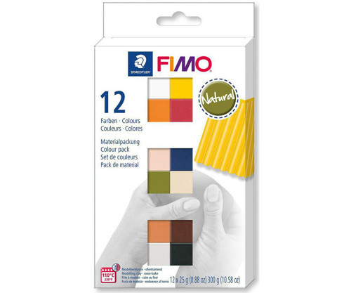 FIMO soft sada 12 barev 25 g NATURAL