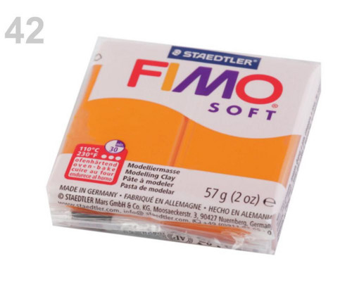 1ks Oranžová FIMO 57g Soft, Hmota A Pomůcky,