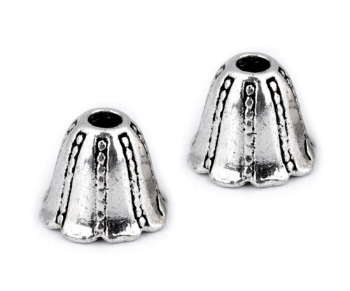 2ks Latina Koncovka Na Šňůrku / Kaplík 10x12mm,