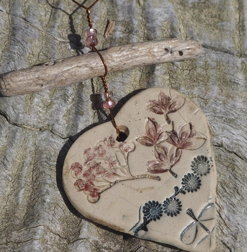Závěs driftwood srdce — foto 1