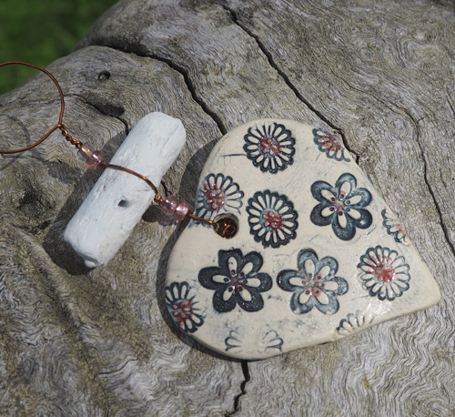 Závěs driftwood srdce — foto 1