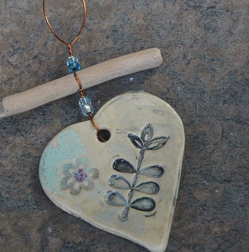 Závěs driftwood srdce — foto 1