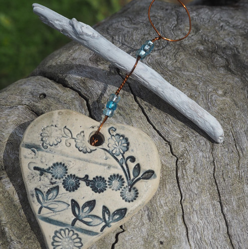 Závěs driftwood srdce — foto 1