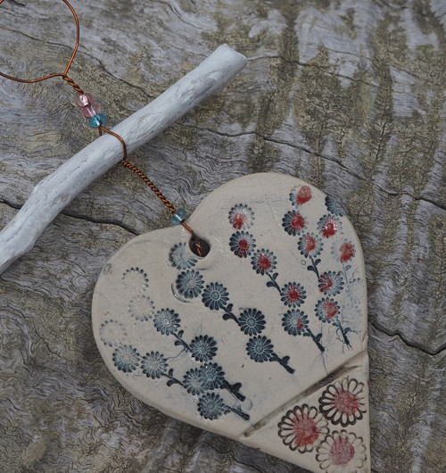 Závěs driftwood srdce — foto 1