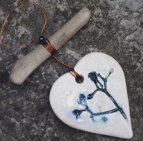 Závěs driftwood srdce — foto 1