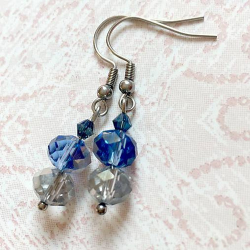 Náušnice Swarovski Rondelle (chirurgická ocel)