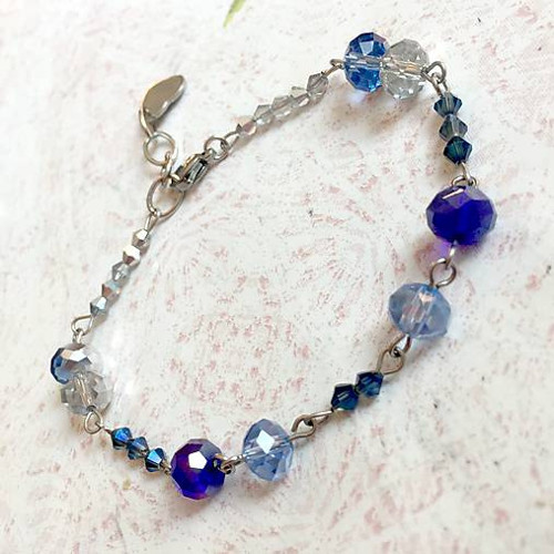 Náramek Swarovski Rondelle (chirurgická ocel)