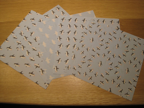 Set 5 Origami tučnáků z Japonska 15x15 akce!