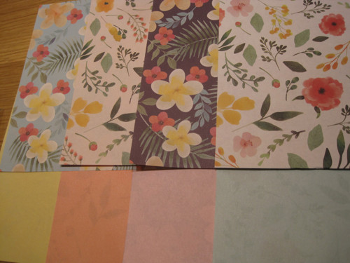 Set 4 obojstranné Origami z Japonska Flower