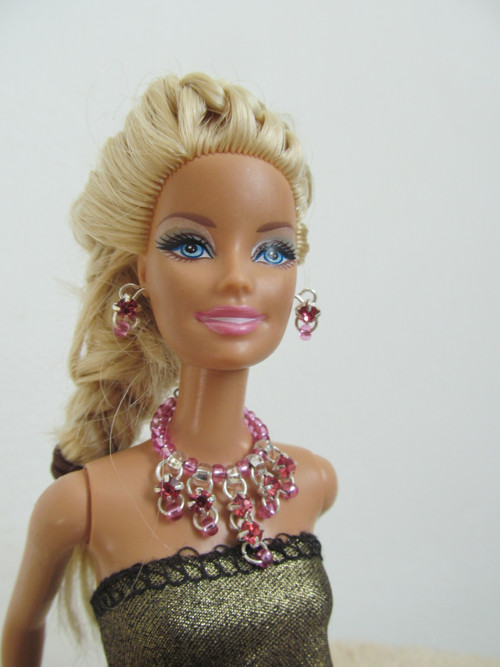 Souprava - náhrdelník a náušnice pro Barbie — foto 1