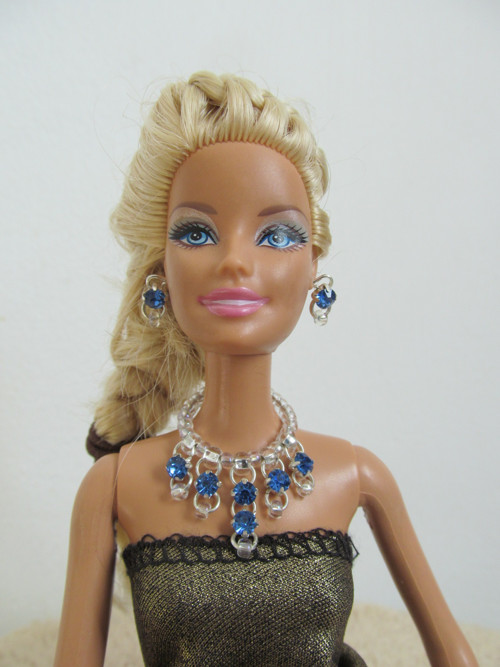 Souprava - náhrdelník a náušnice pro Barbie — foto 1