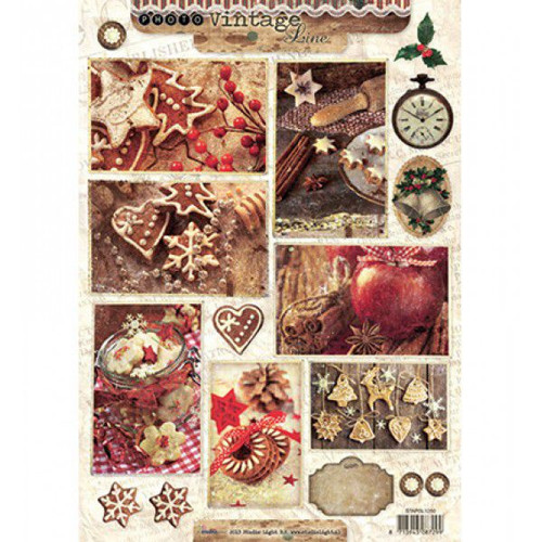 Papírové výřezy A4 Studio Light Vintage Line Kerst