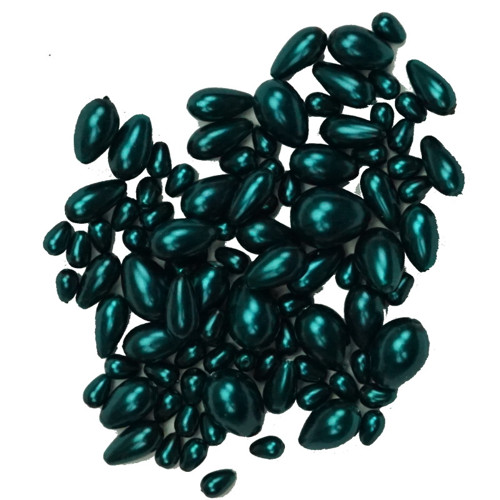 Voskovky skleněné KAPKY 7-15mm (50g) - smaragd