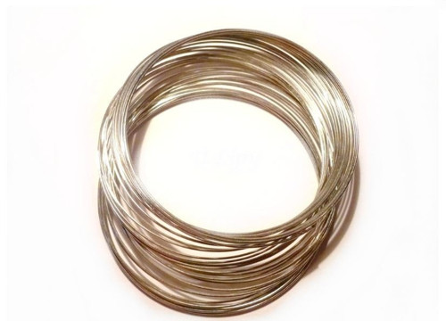 Paměťový drát 60 mm, stříbrný, 10 otáček
