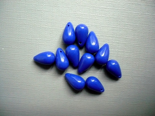 Modré kapky 10 x 6 mm - 20 ks