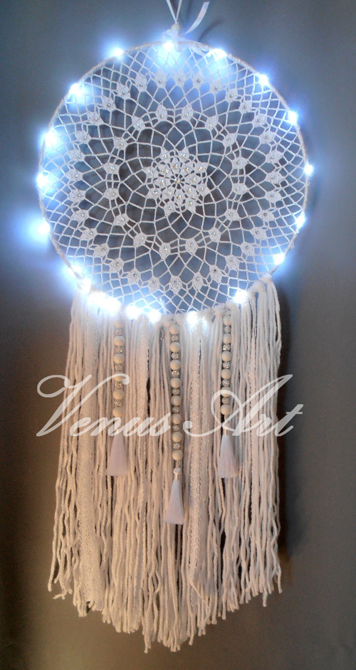 Lapač snů SVÍTÍCÍ LED průměr 35 cm SLEVA 20%