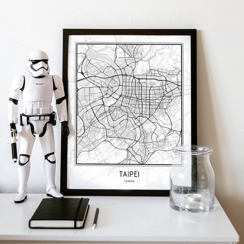 Plakát - mapa Taipei