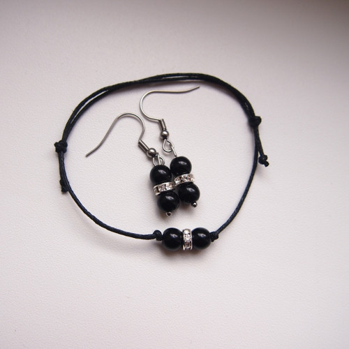 Set ONYX náramek + náušnice