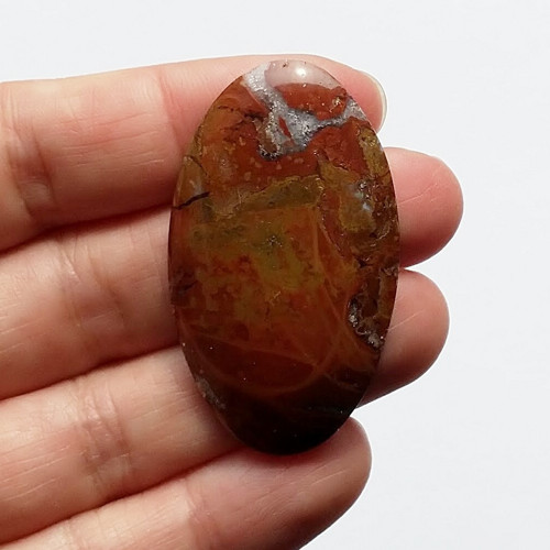 Jaspis brekciový 44 kabošon 45 x 26 x 6 mm