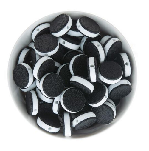 Korálky MINI COOKIE 25mm - (1ks) - black — foto 1