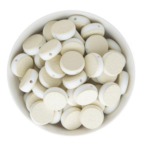 Korálky MINI COOKIE 25mm - (1ks) - creme — foto 1