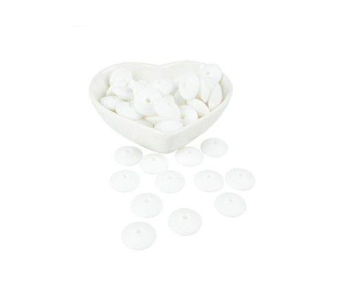 Silikonový MAXI DISK 15mm (4ks) - white