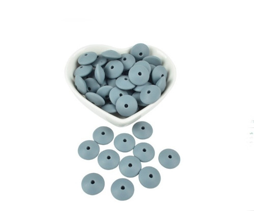 Silikonový MAXI DISK 15mm (4ks) - grey — foto 1